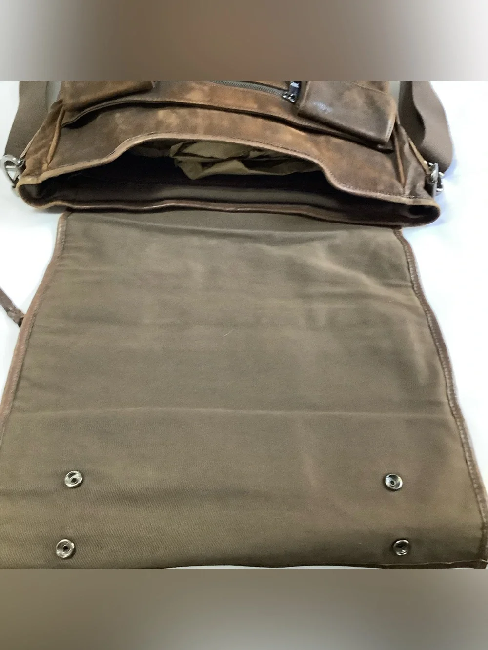 Andrew Marc Vintage brown Leather Laptop Brief Case